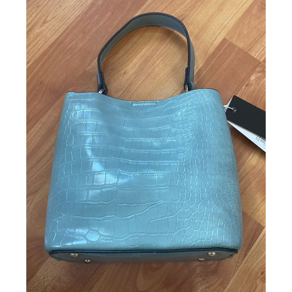 Mint Green Crocodile Print Mini Bag